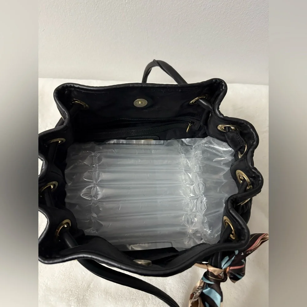 Furla Black Leather Quilted Shoulder Bag. EUC! - Picture 7 of 9